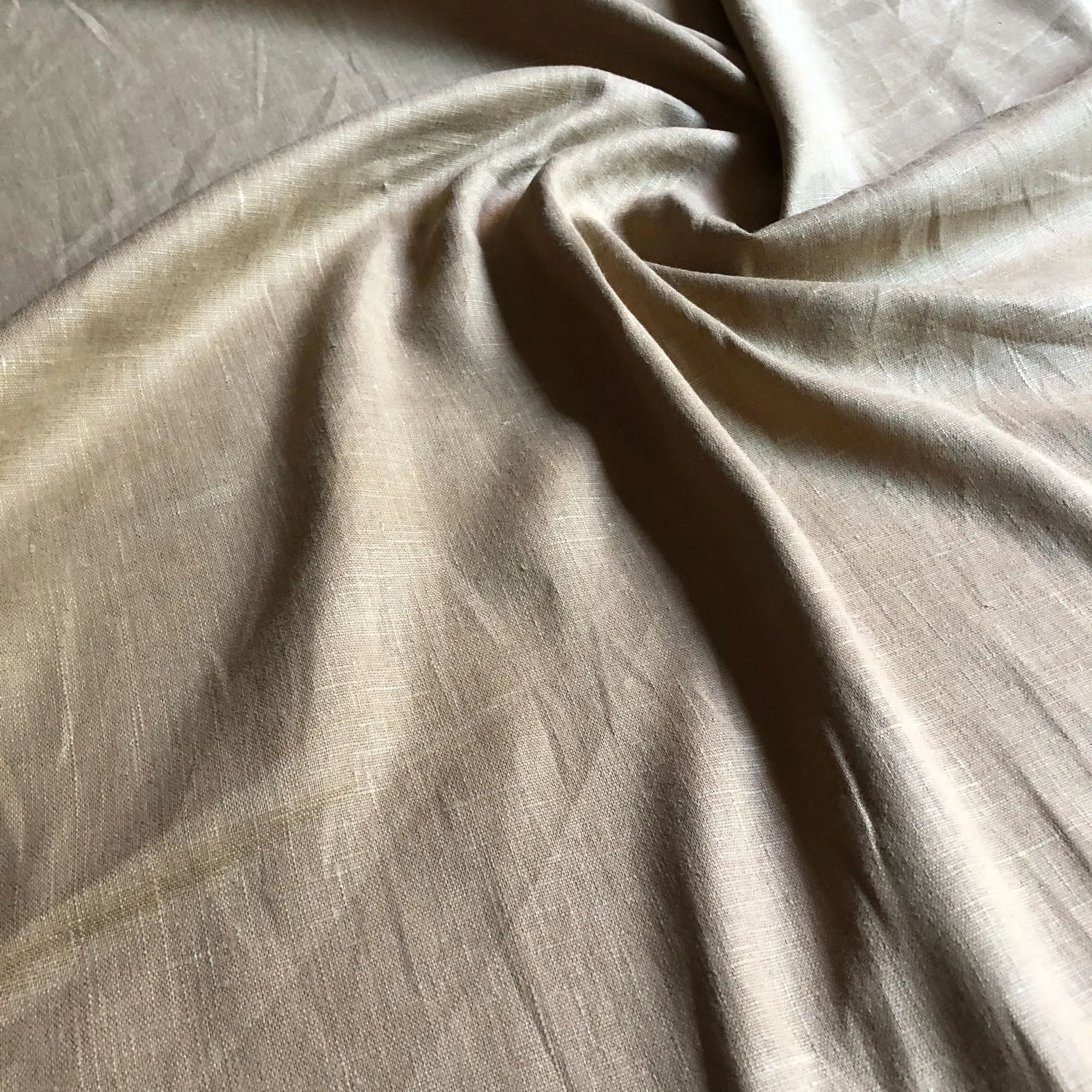 Wheat Contemporary Solid Linen Upholstery Fabric 54"