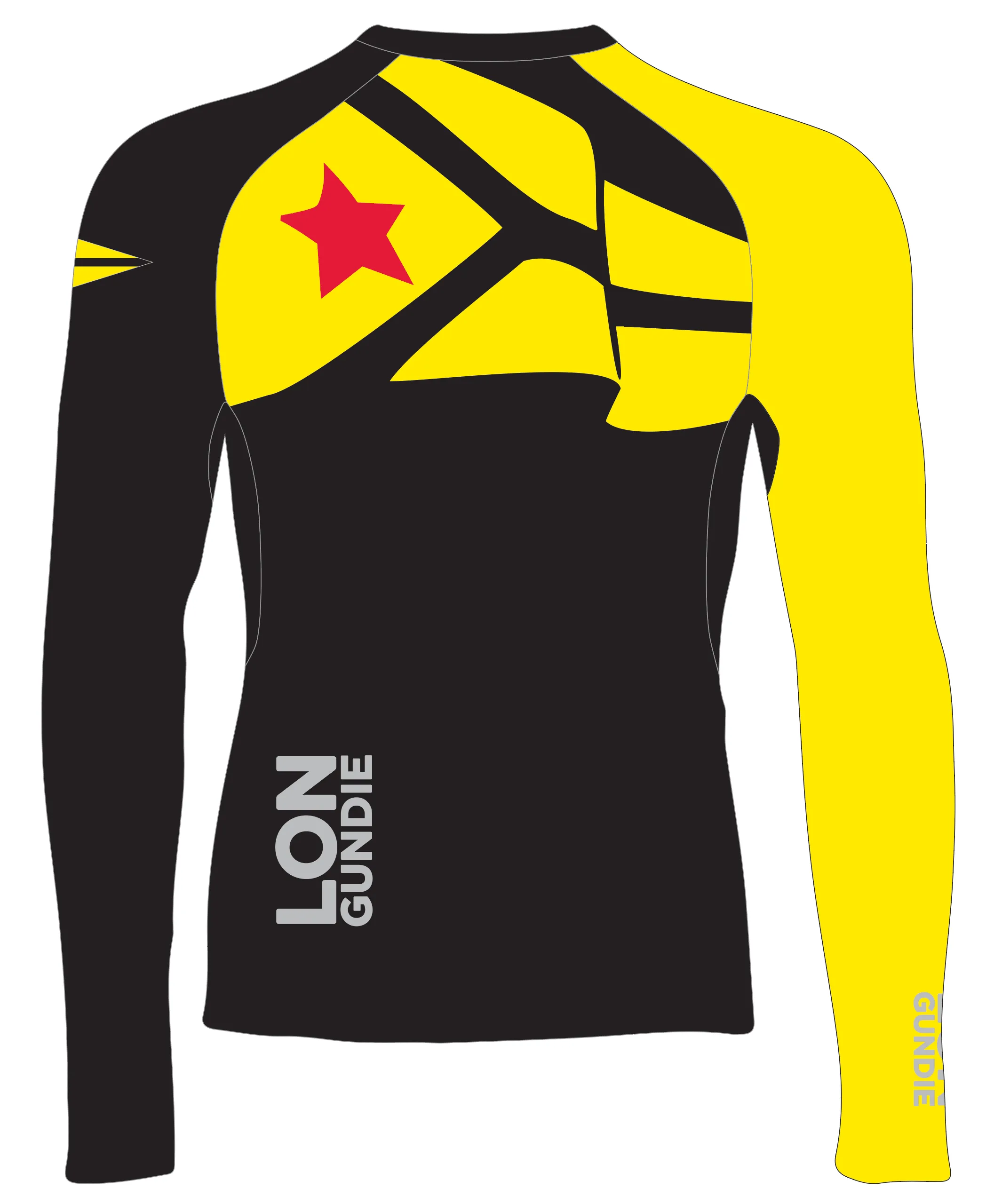 WOMEN RASH GUARD TOP LONG SLEEVE YELLOW | LONG BEACH YACHT CLUB